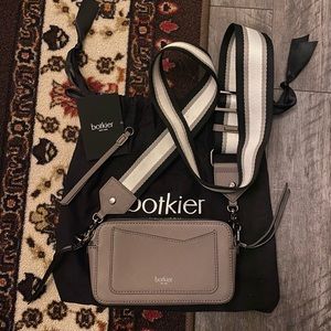 Botkier New York Gray Leather Crossbody Mini Bag